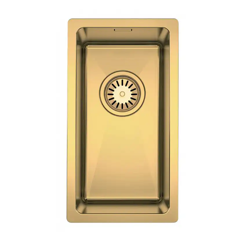 Diskho DecoSteel DI-ART GOLD 20 Enkel med Korgventil & Vattenlås