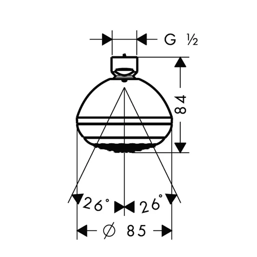 Huvuddusch Hansgrohe Crometta 85 1jet