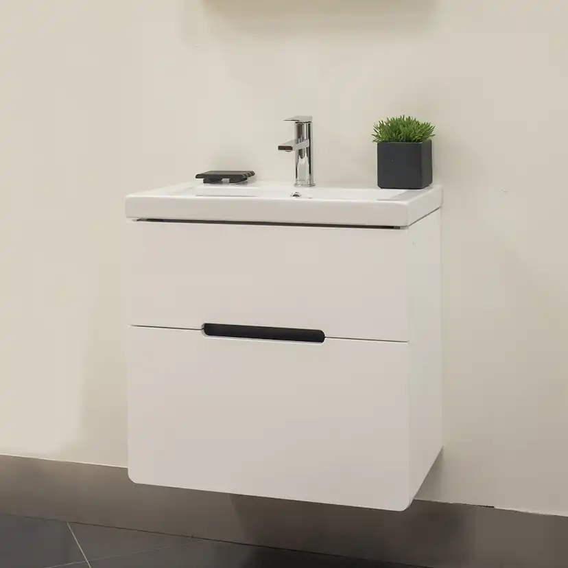 Tvättställsskåp Arredo Soft 60 Vit Högblank