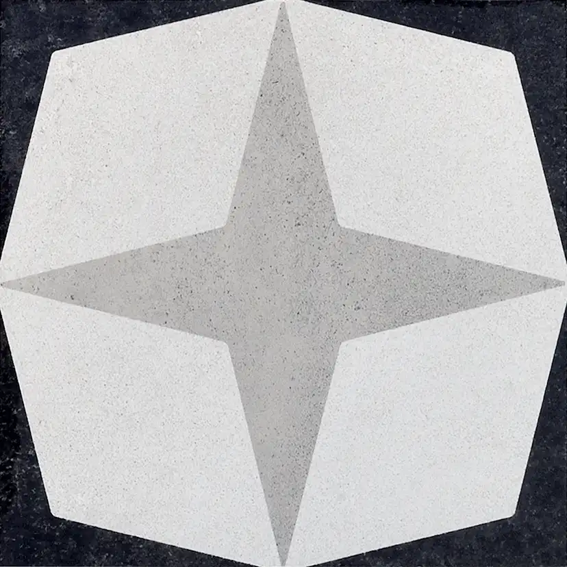 Klinker Fioranese Cementine Svart & Vit nr 1 20x20 cm