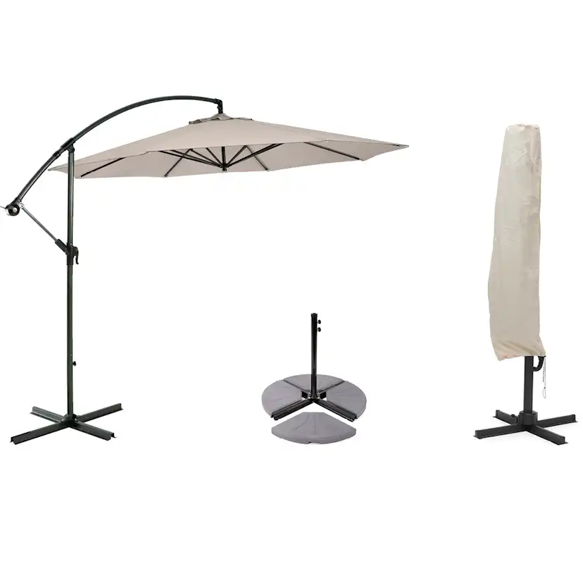 Hängparasollset Hillerstorp SideWinder med Parasollfot och Skydd