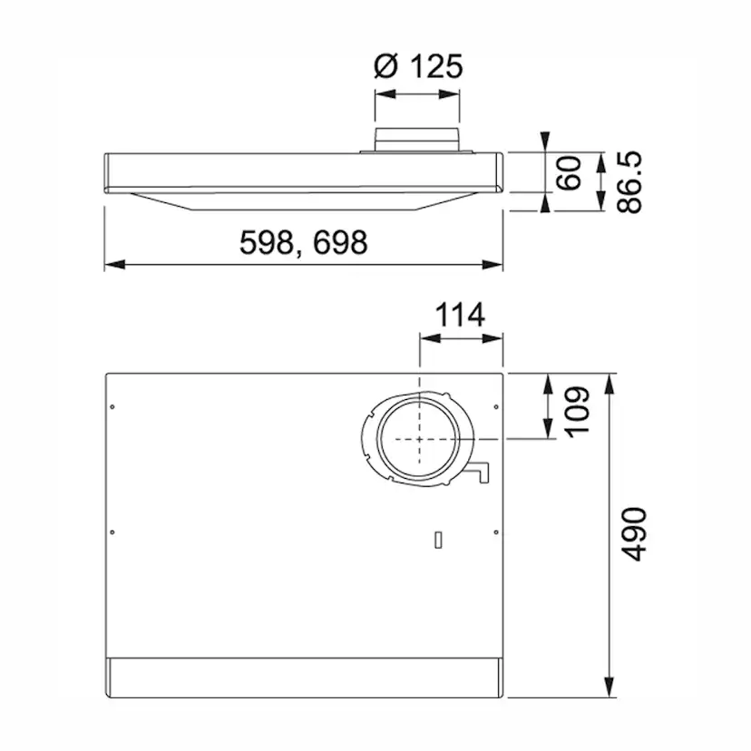 Kolfilterfläkt Franke 1292B Spirit Vit
