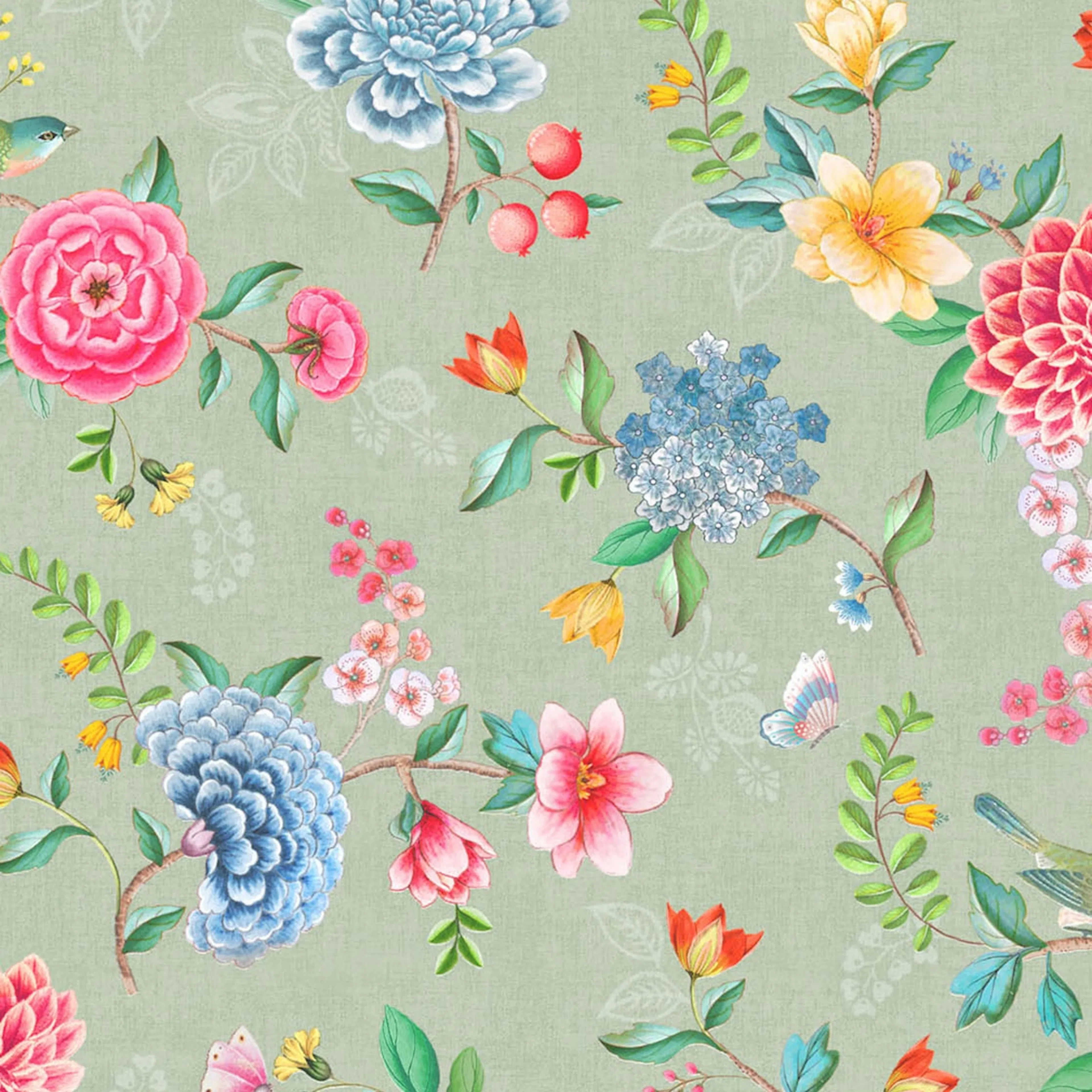 Tapet PIP 2020 Studio 300103 Non Woven, Mönstrad Grön/Blå