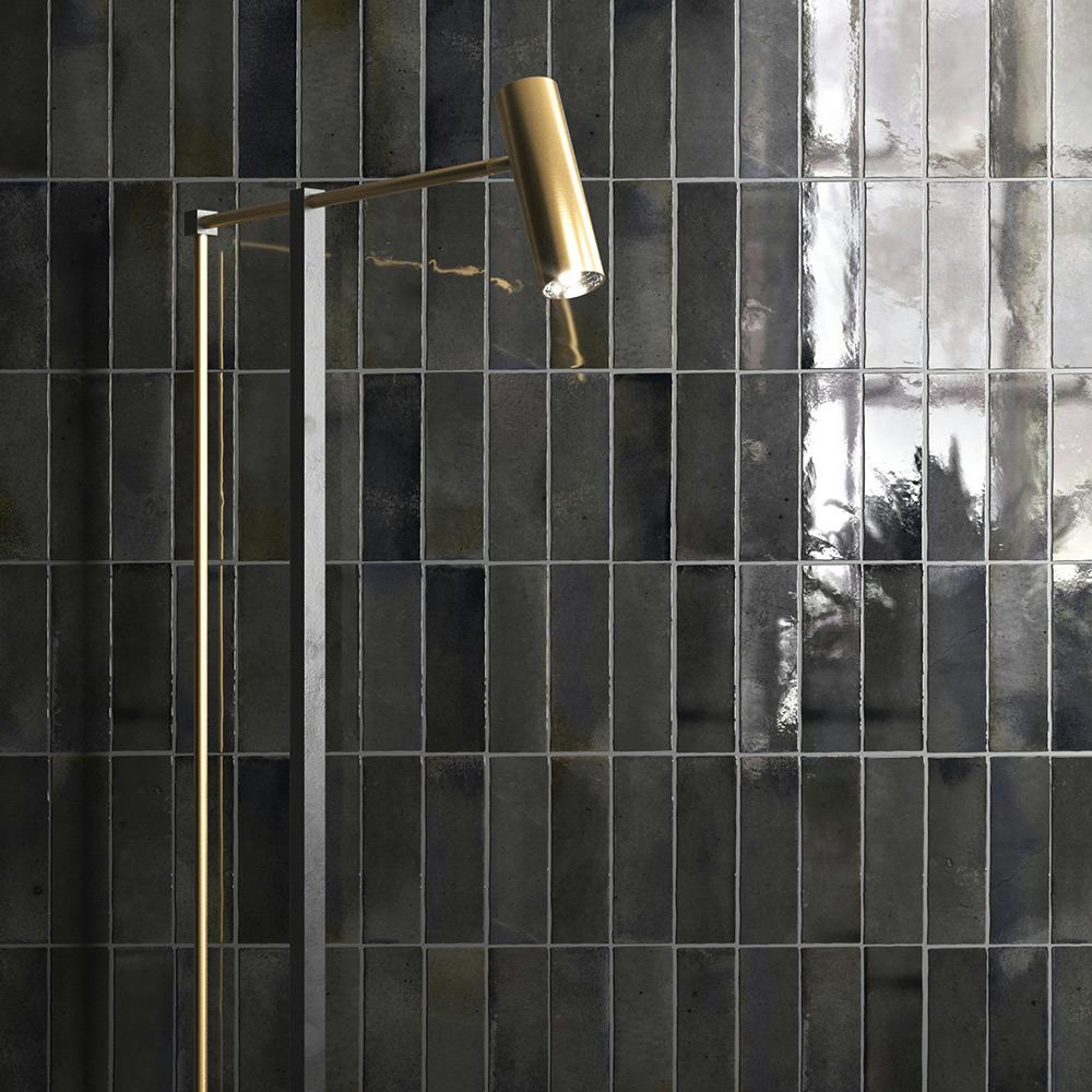 Kakel Lhådös Hanoi Black Ash 6,5x20 cm