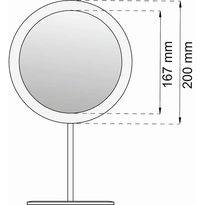 Sminkspegel Habo LED Polerad