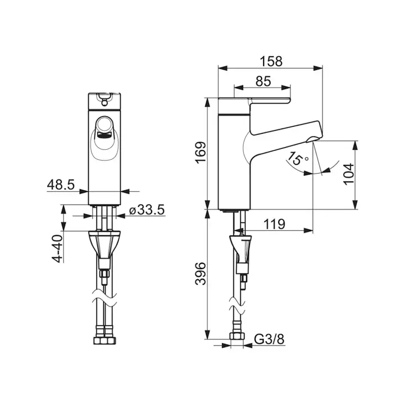 Tvättställsblandare Oras Inspera