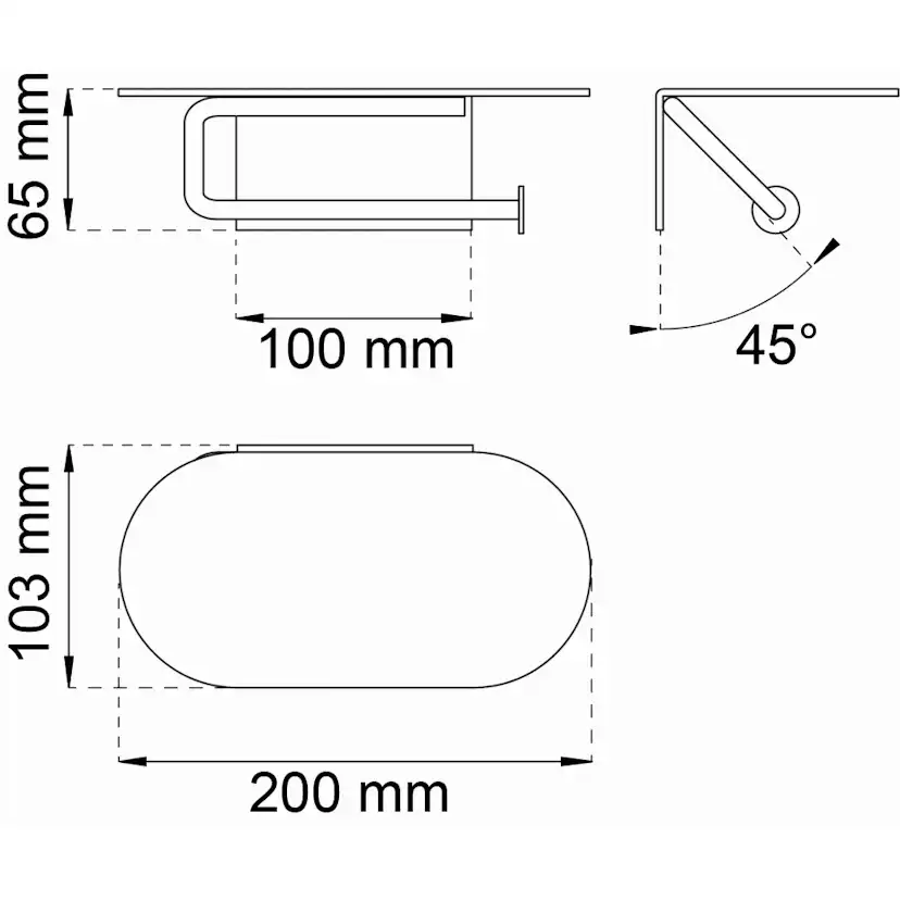 Toalettpappershållare Habo Hazel Självhäftande