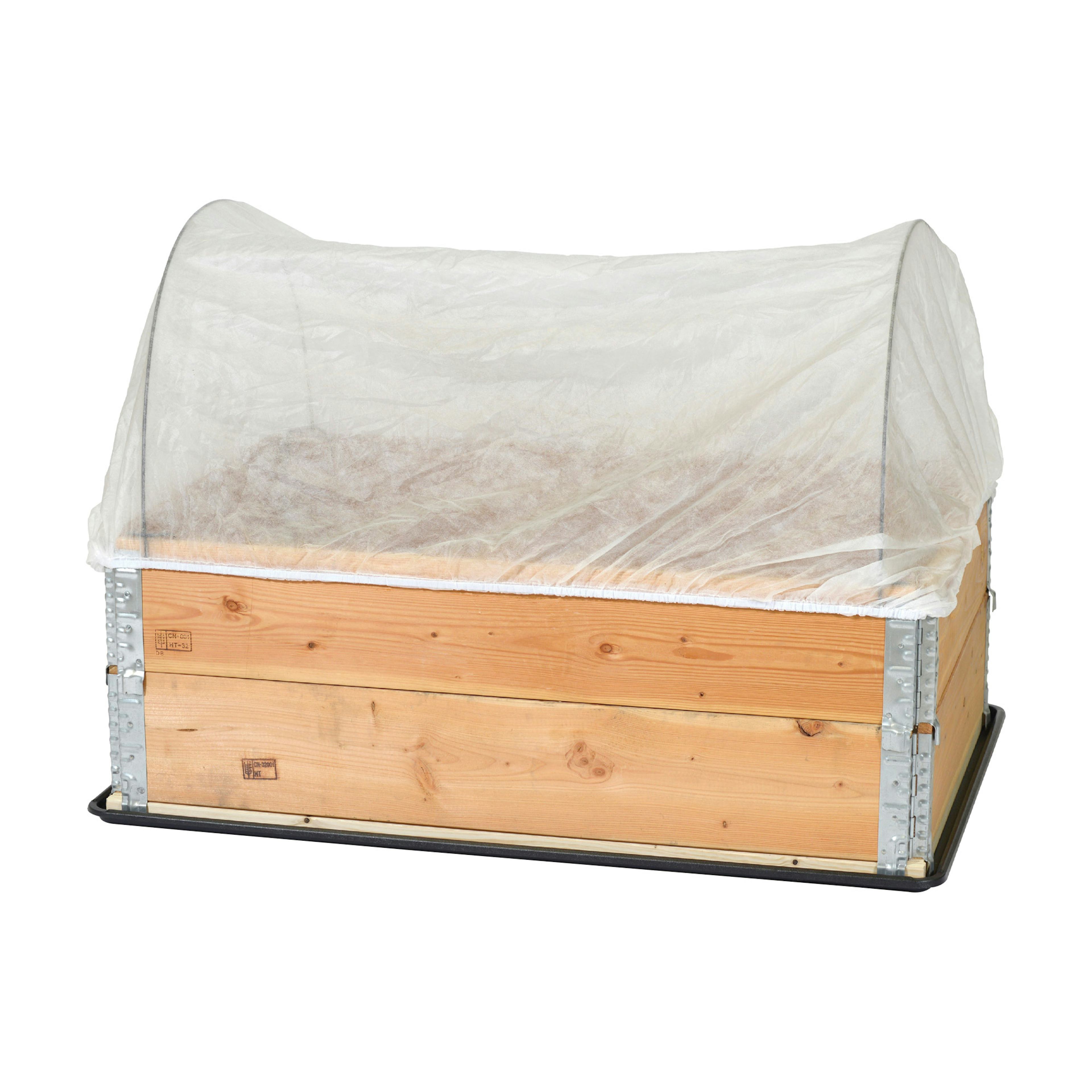 Täckväv Nelson Garden Fiberduk för Pallkrage, Vit, UV-stabil, 120x80cm