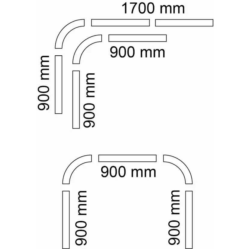 Duschstång Habo Kombi Vit