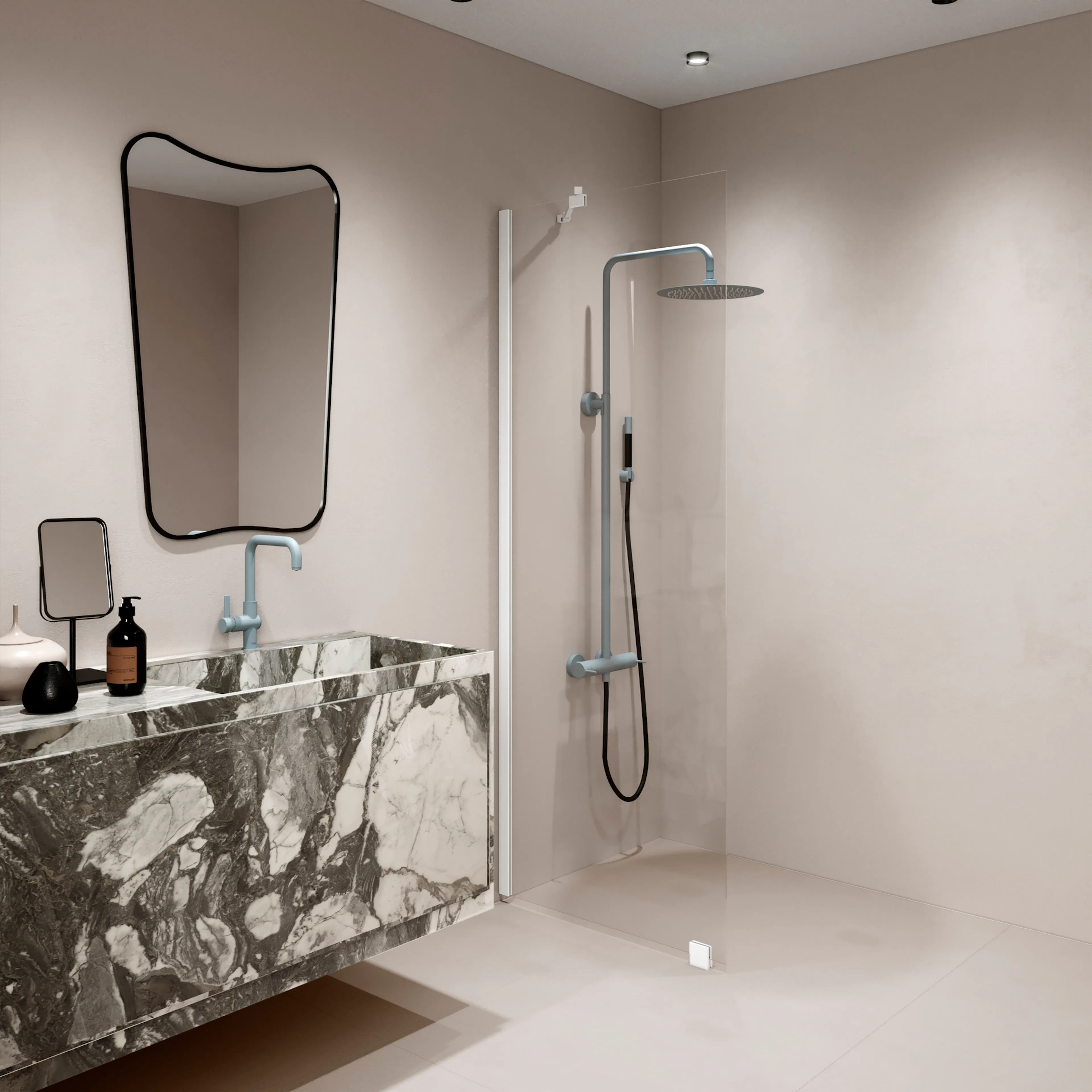 Duschvägg Hietakari Forma 301 Fast