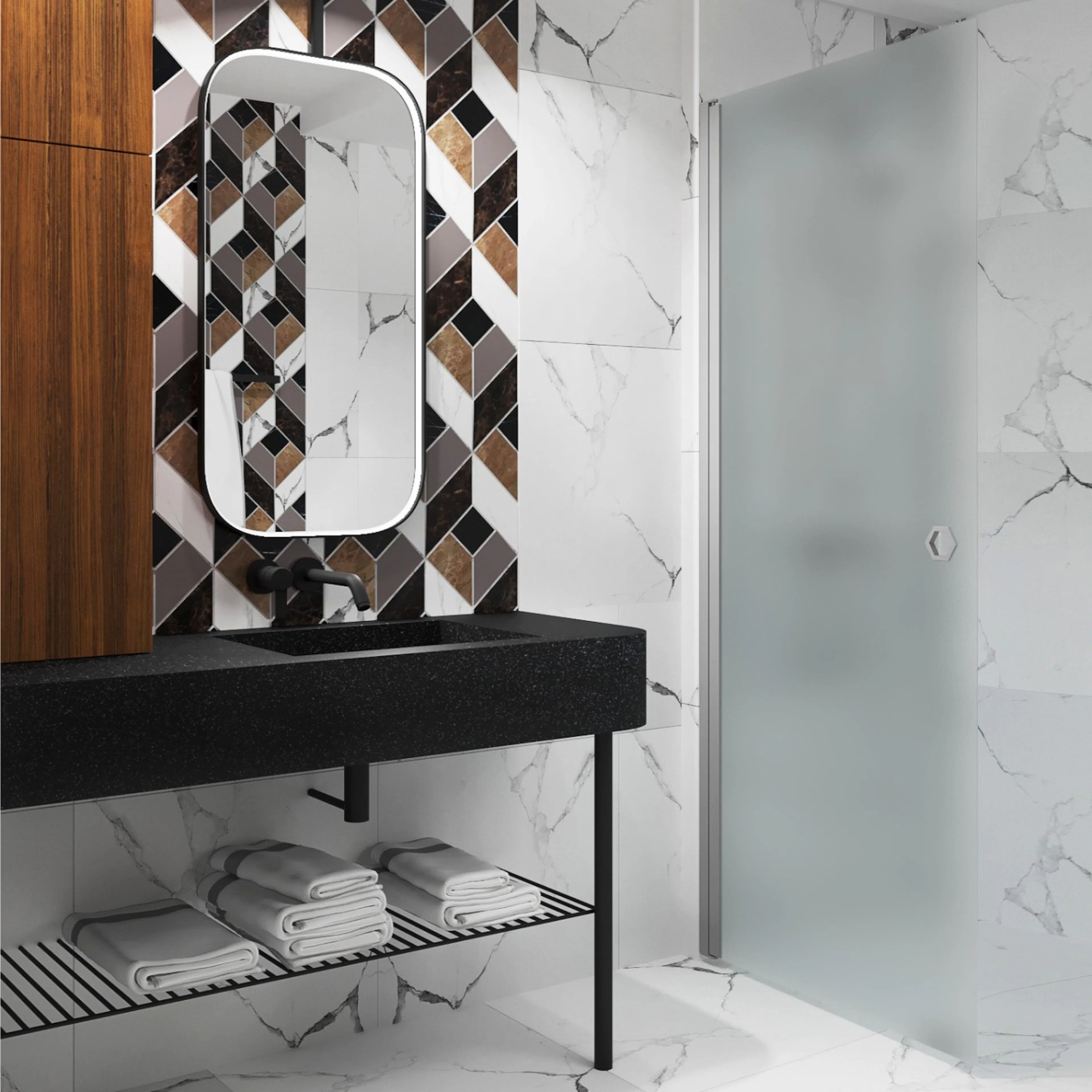 Duschdörr Hietakari Forma 302 Vändbar