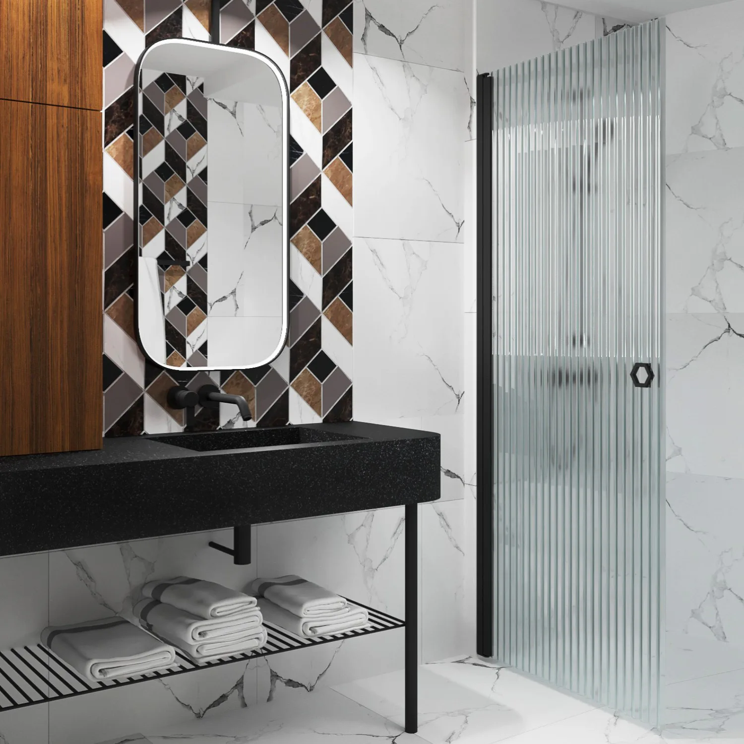 Duschdörr Hietakari Forma 302 Vändbar