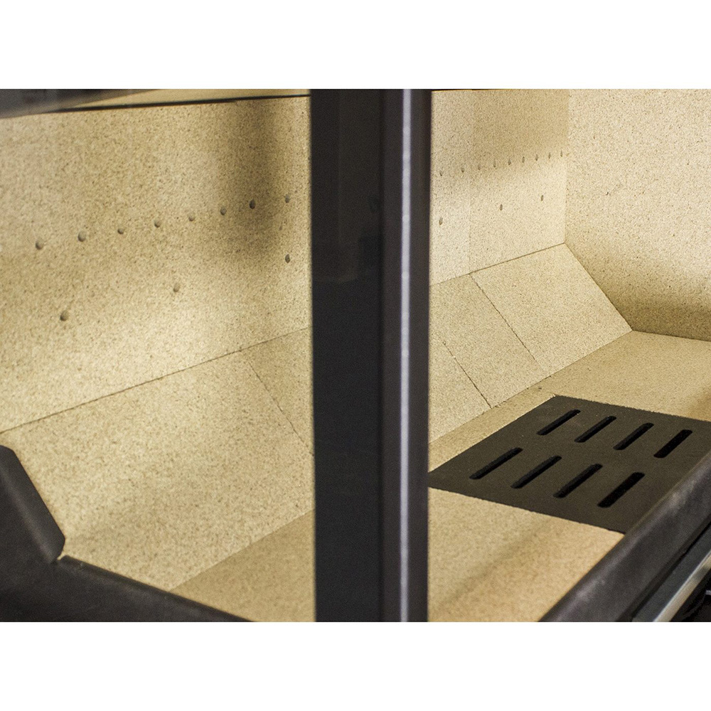 Braskamin Lacunza Adour med Glas på Framsida och Båda Sidor