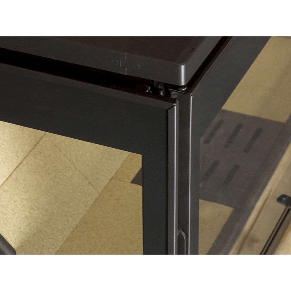 Braskamin Lacunza Adour med Glas på Framsida och Båda Sidor