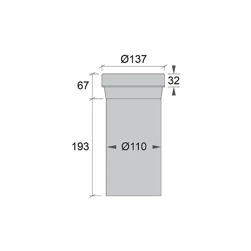 WC-Anslutning Jafo Centrisk 110-Muff Kapbar