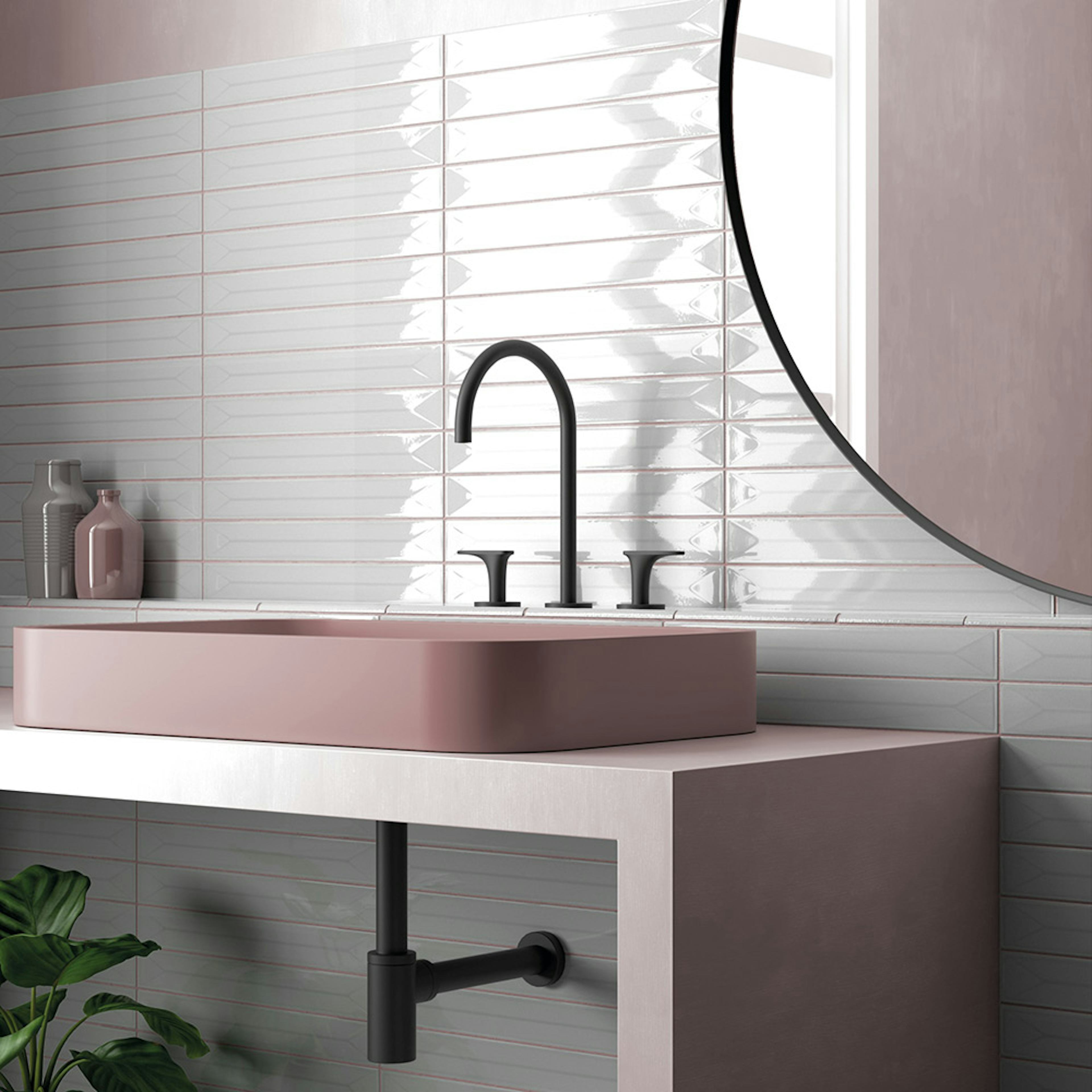 Klinker Lhådös Vitral Dekor Light Grey 5x40 cm