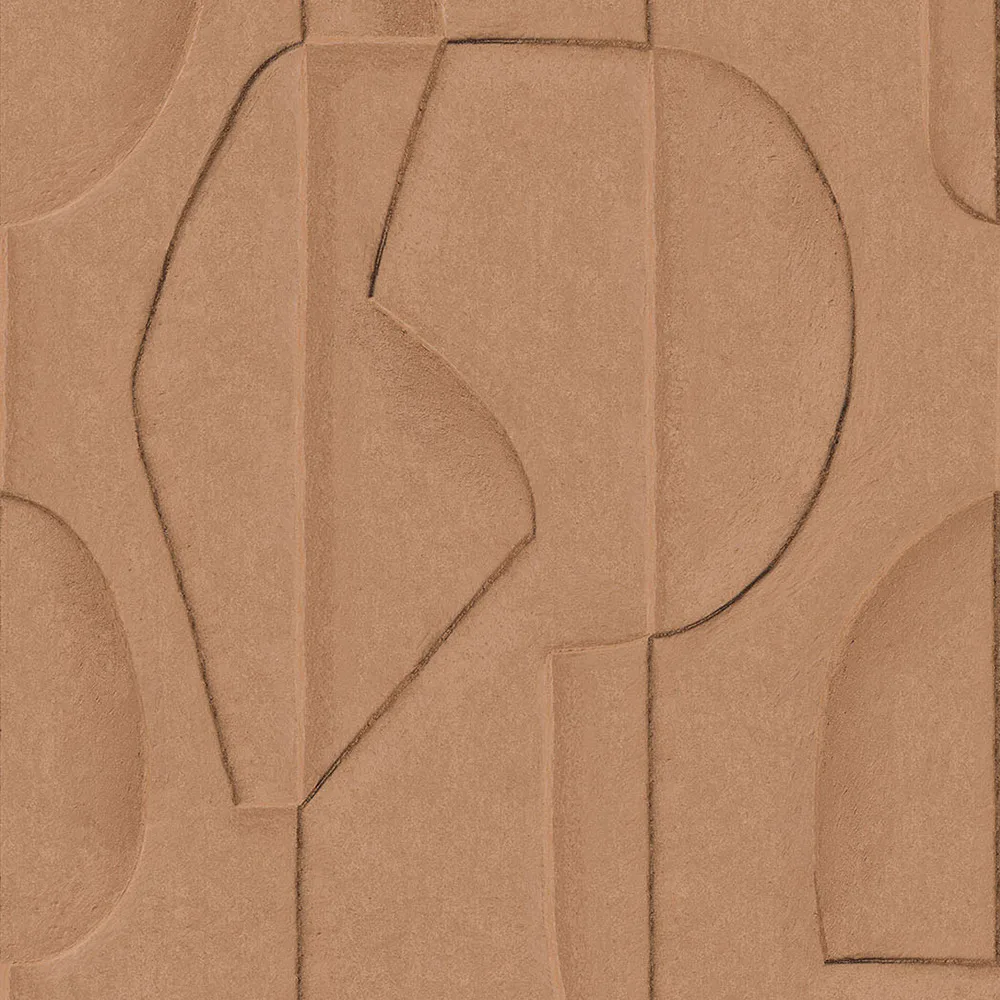 Fototapet Eijffinger Artifact väggbild Sculpted Clay Terra 312482