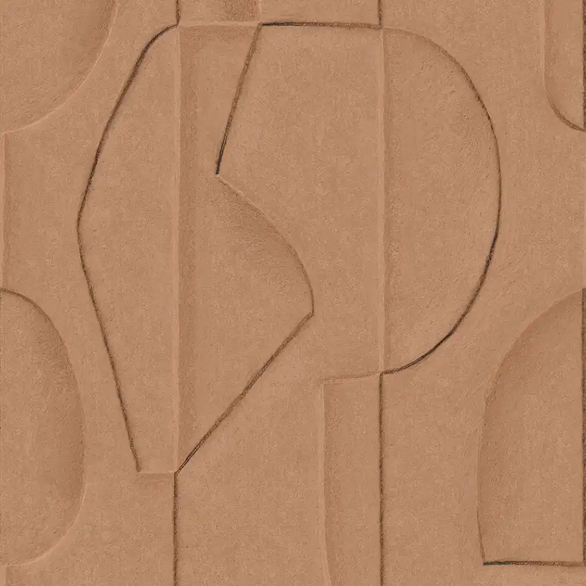 Fototapet Eijffinger Artifact väggbild Sculpted Clay Terra 312482