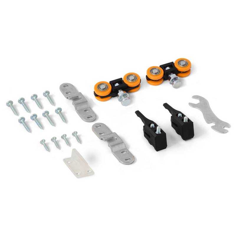 Beslagssats Habo SF-70  Komplett Hjultsats för Skjutdörrsskena SF-70