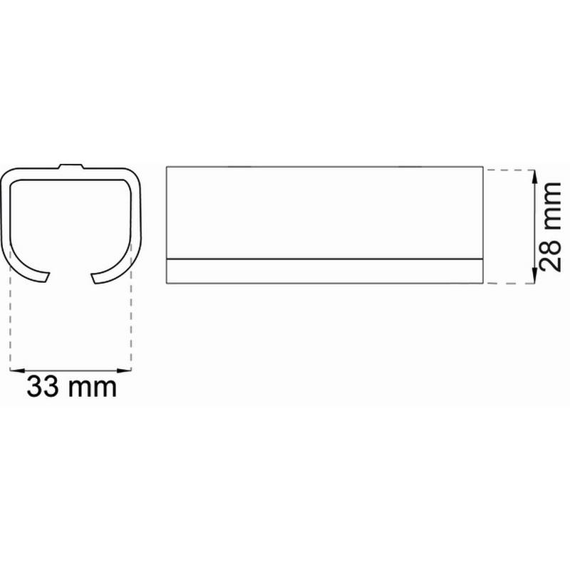 Skarvskena Habo SF-40/75 för Skjutdörrsskena SF-40 och SF-75