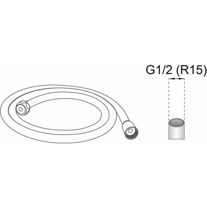 Duschslang Habo Elastisk Polerad