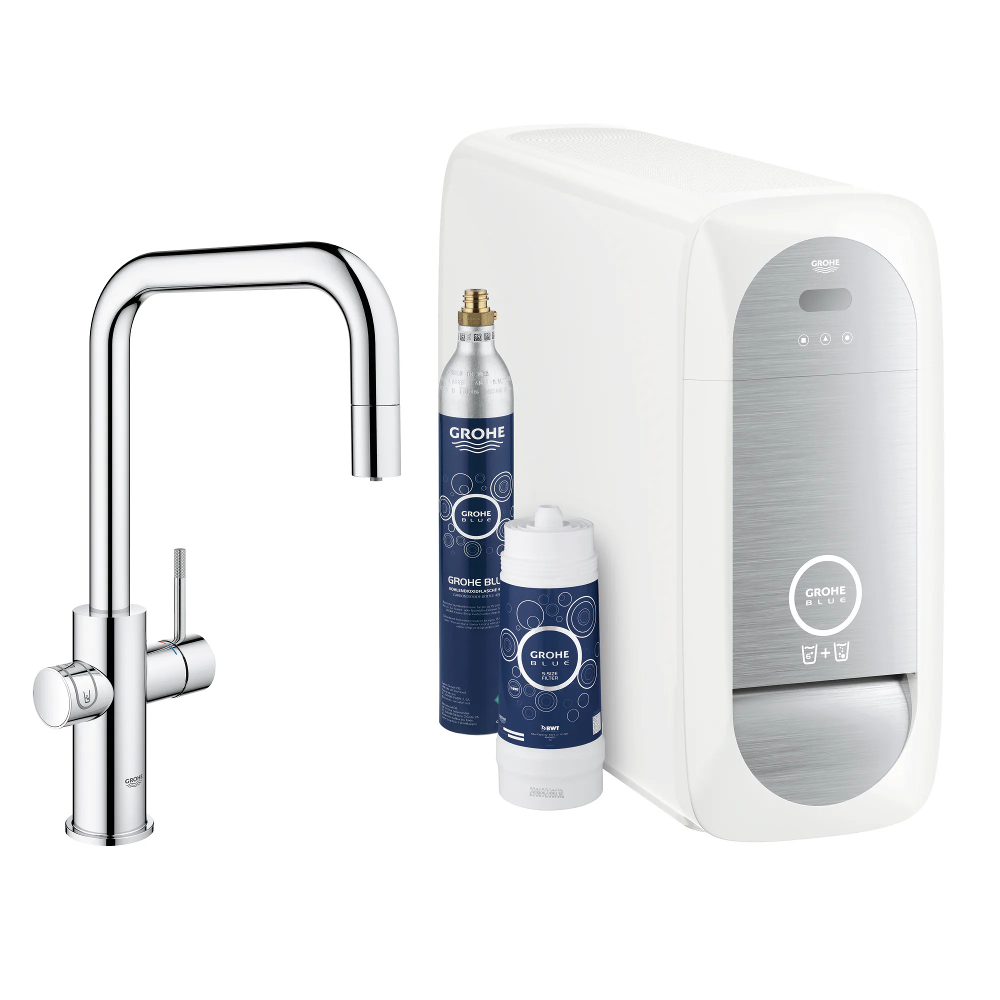 Köksblandare Grohe Blue Home med utdragbar U-pip Starter Kit Bluetooth