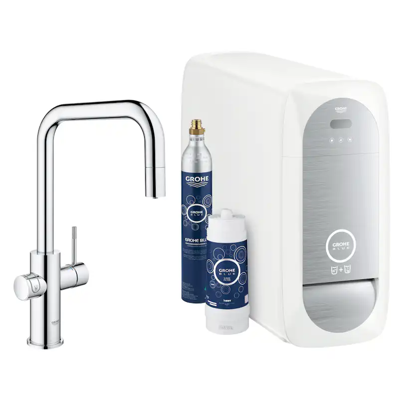 Köksblandare Grohe Blue Home med utdragbar U-pip Starter Kit Bluetooth