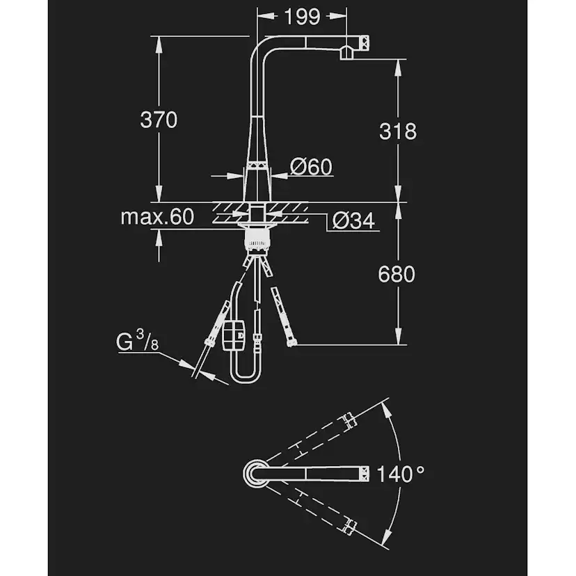 Köksblandare Grohe Zedra 31593 med Smart Control