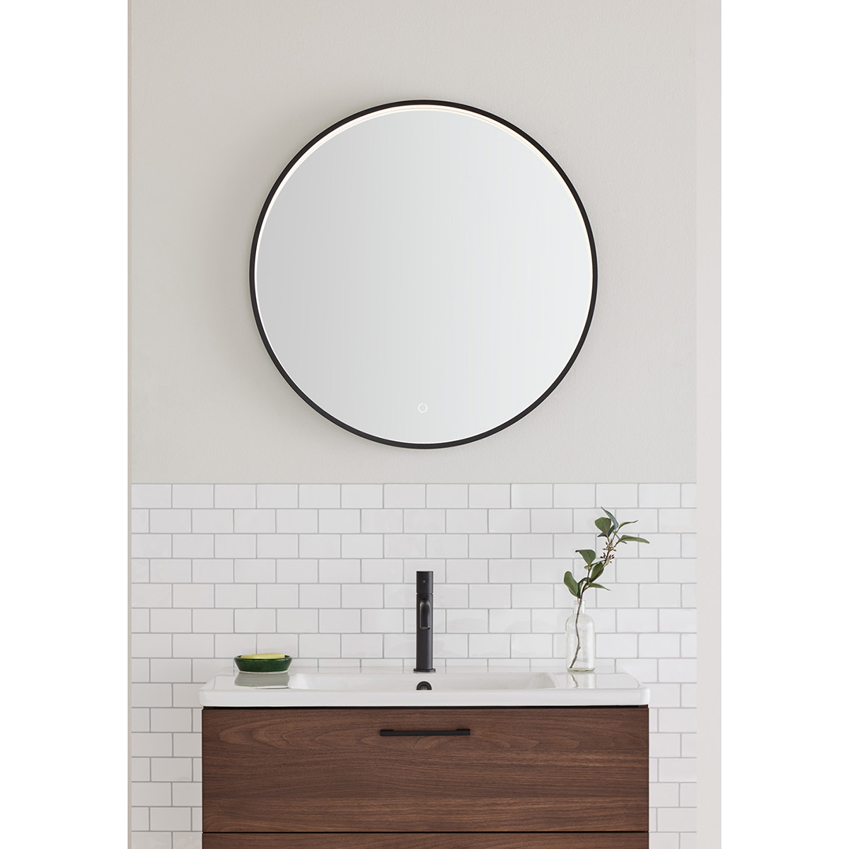 Spegel Noro Mood Rund med LED-belysning