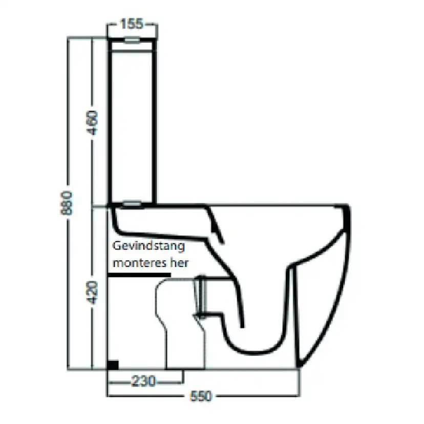 Toalettstol Lavabo Glomp BTW Rimless