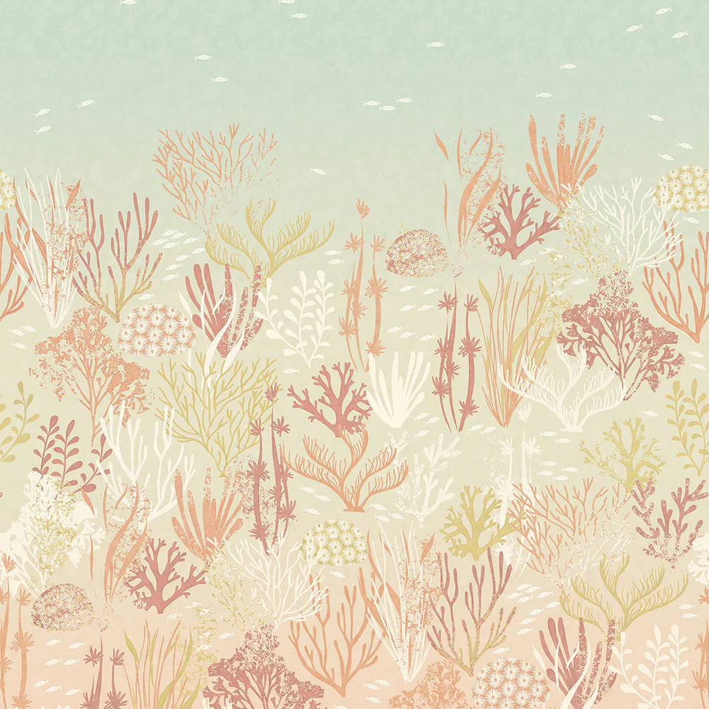 Väggbild Eijffinger Explore Coral Aqua 323100