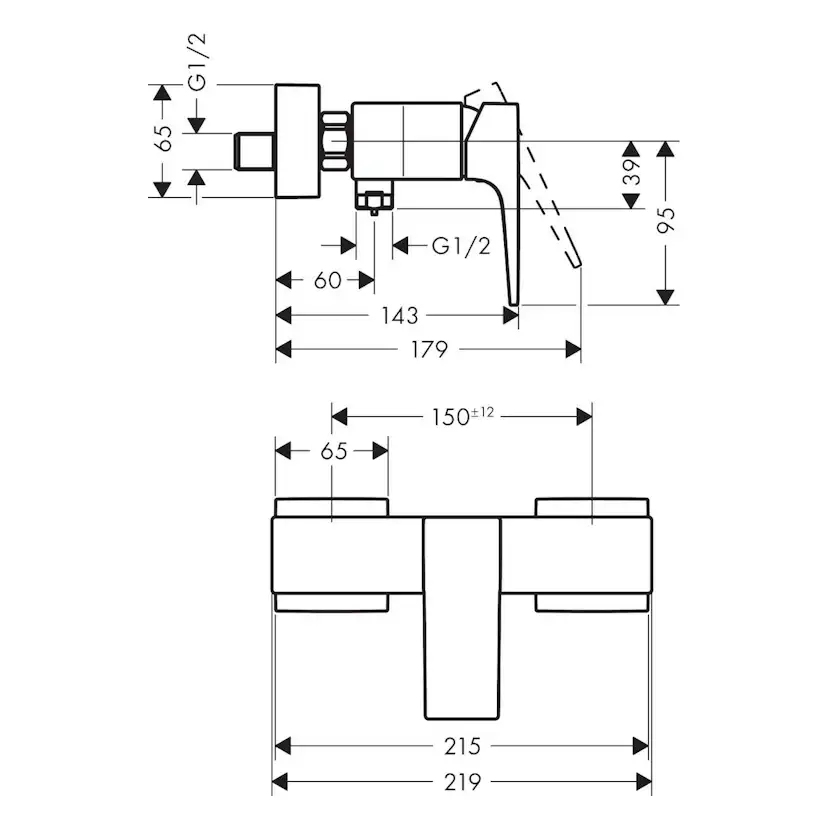 Duschblandare Hansgrohe Metropol 1-grepps