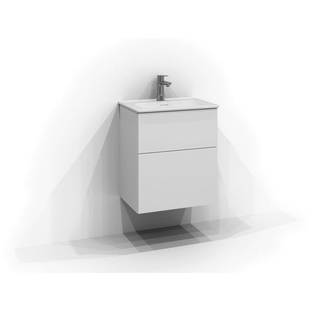 Tvättställsskåp Svedbergs Poem Plan 350 med 2 Lådor