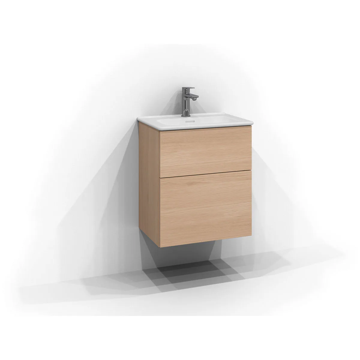 Tvättställsskåp Svedbergs Poem Plan 350 med 2 Lådor