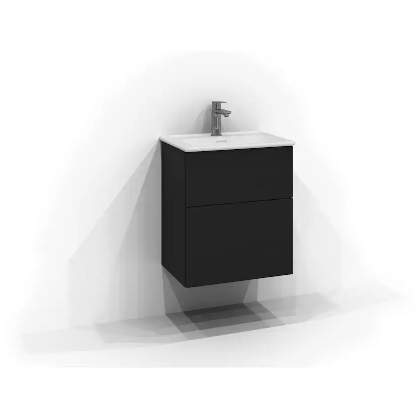 Tvättställsskåp Svedbergs Poem Plan 350 med 2 Lådor