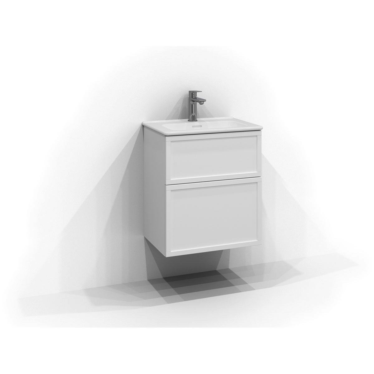 Tvättställsskåp Svedbergs Poem Ram 350 med 2 Lådor