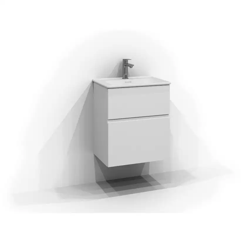 Tvättställsskåp Svedbergs Poem Profil 350 med 2 Lådor