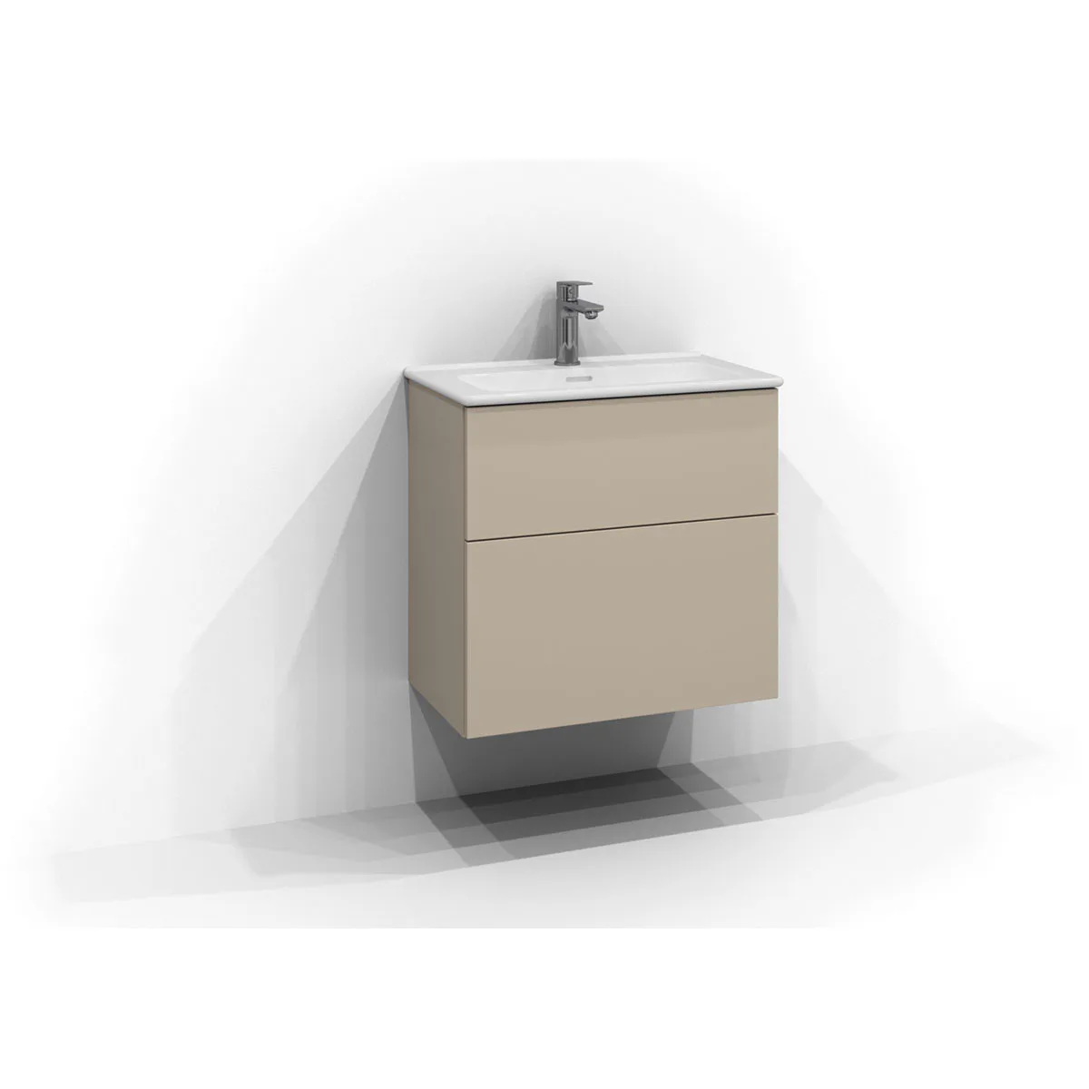 Tvättställsskåp Svedbergs Poem Plan 350 med 2 Lådor