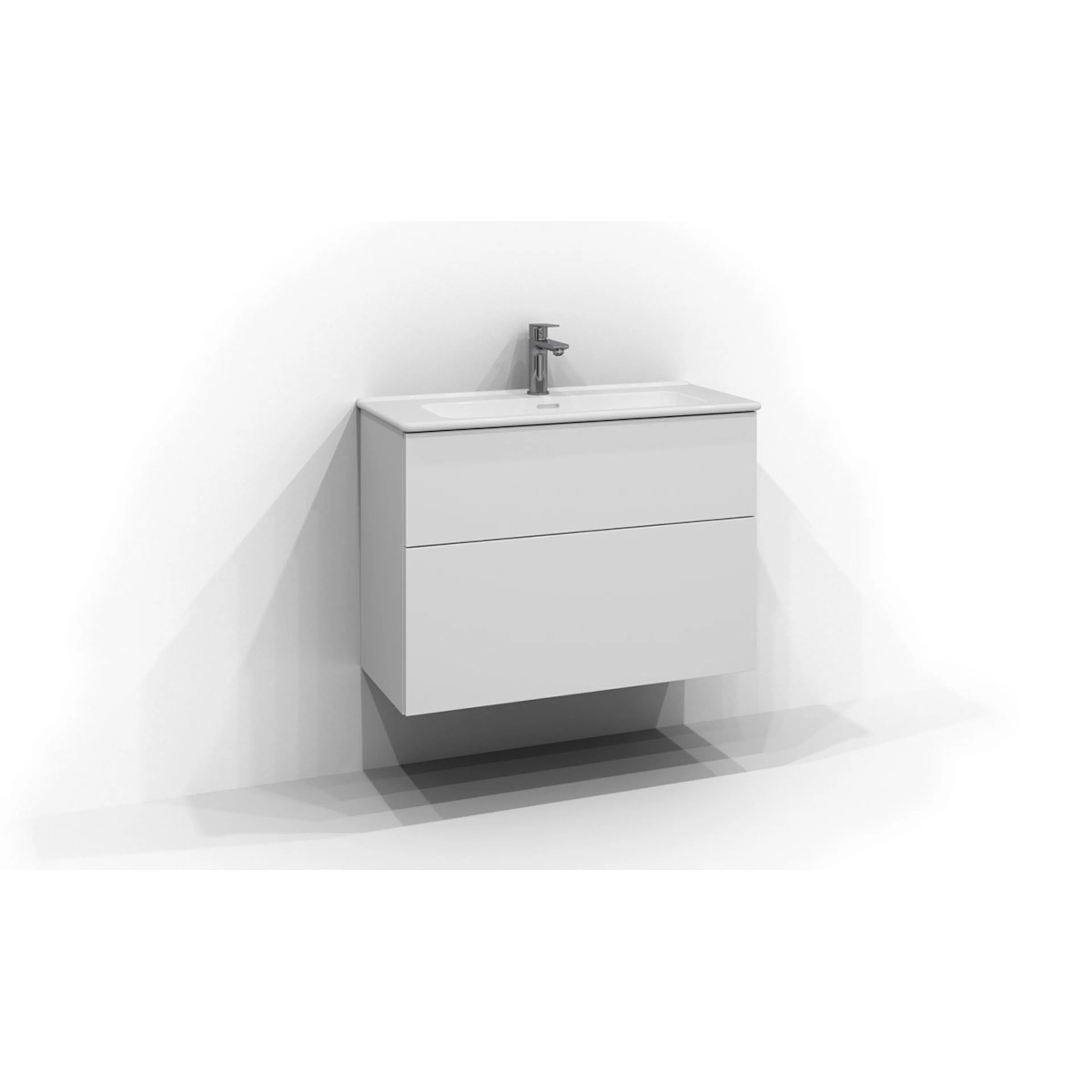 Tvättställsskåp Svedbergs Poem Plan 350 med 2 Lådor