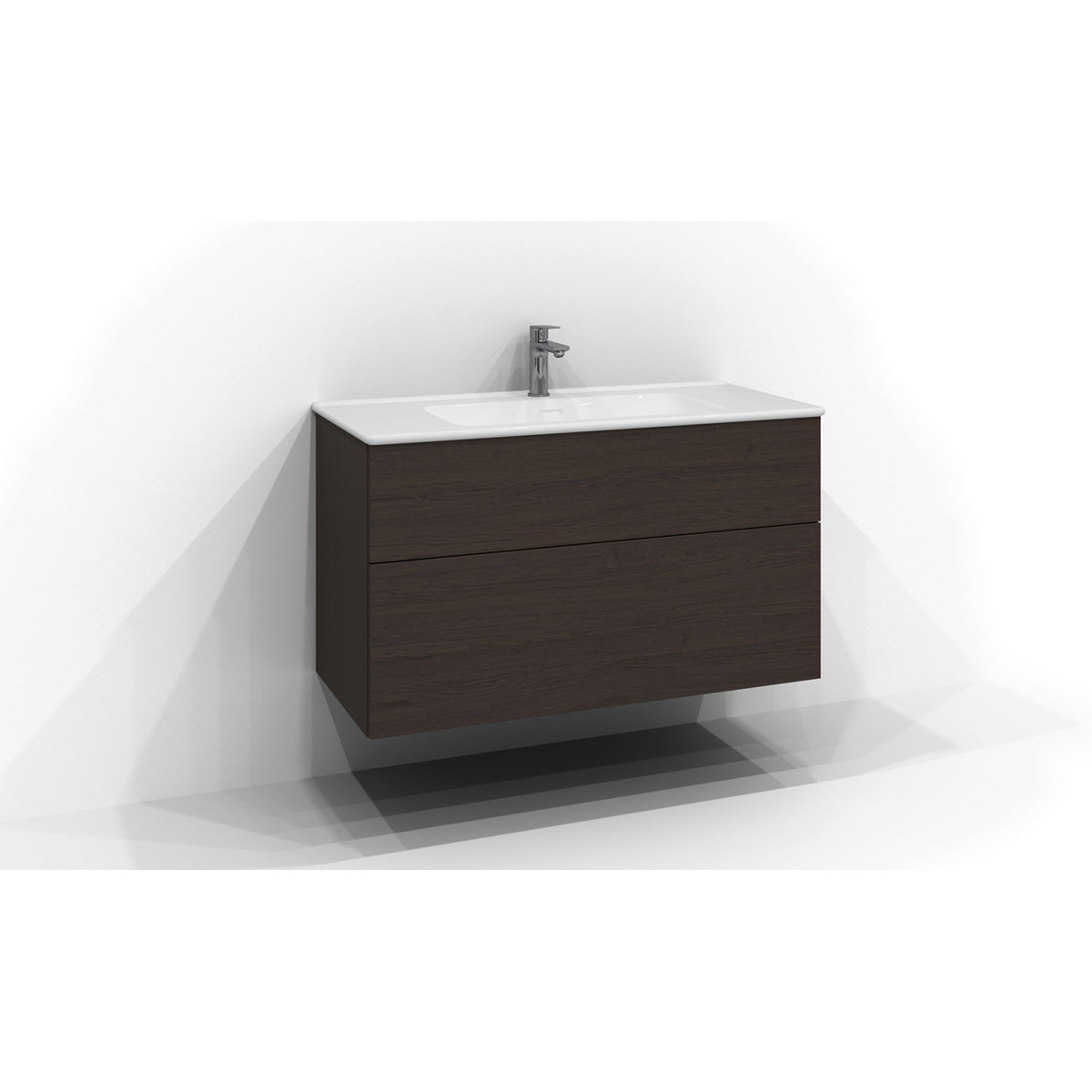 Tvättställsskåp Svedbergs Poem Plan 450 med 2 Lådor