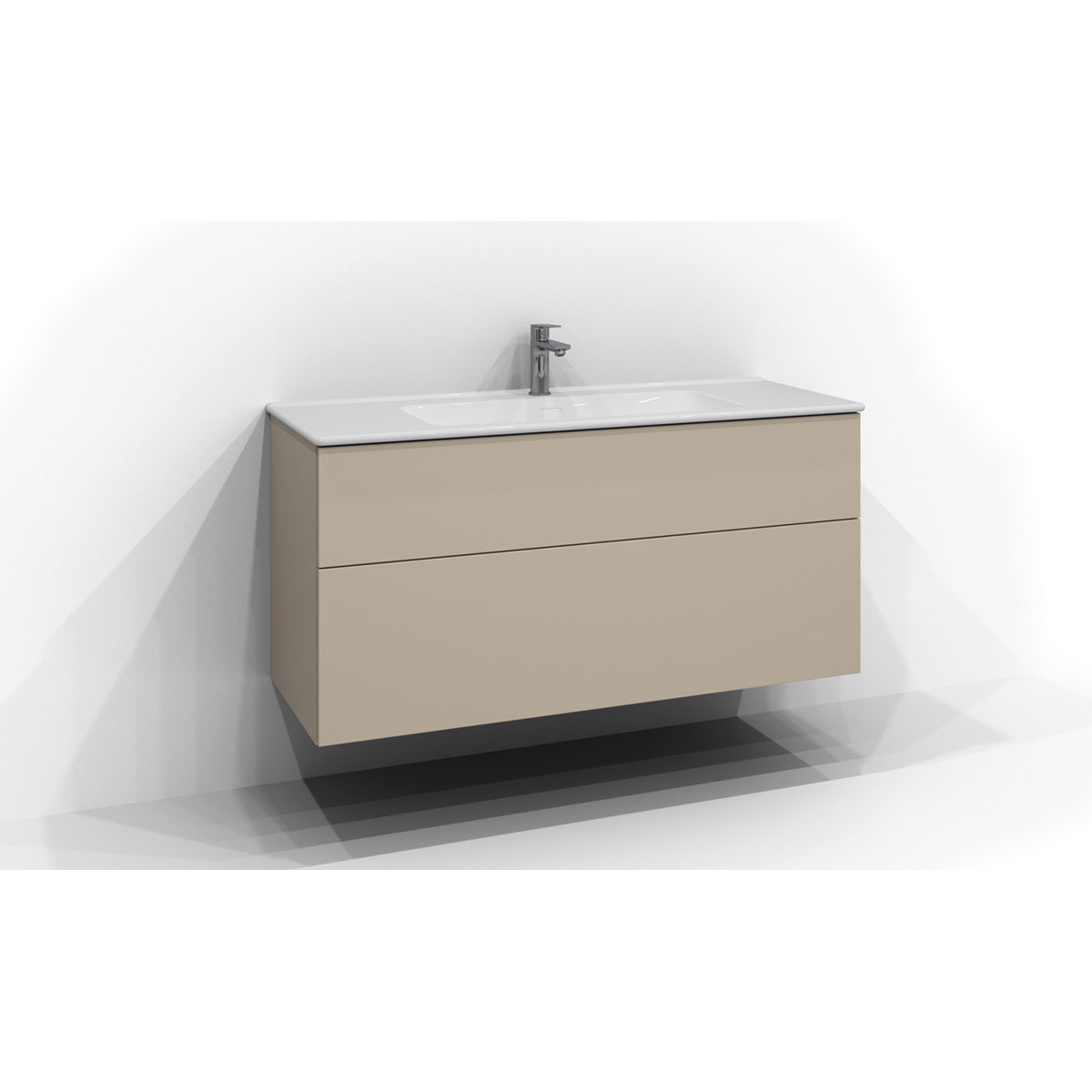 Tvättställsskåp Svedbergs Poem Plan Dubbel med 2 Lådor