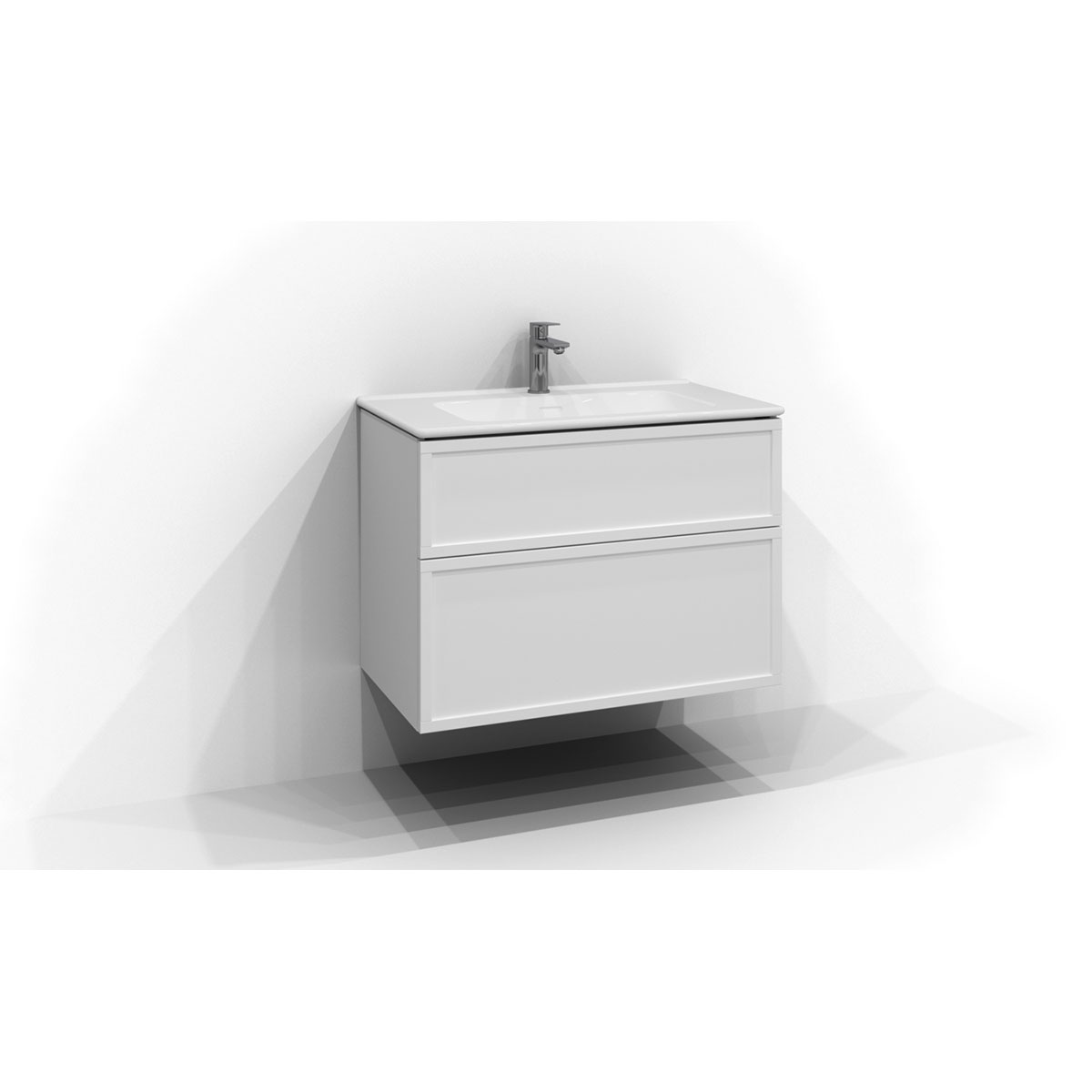 Tvättställsskåp Svedbergs Poem Ram 450 med 2 Lådor