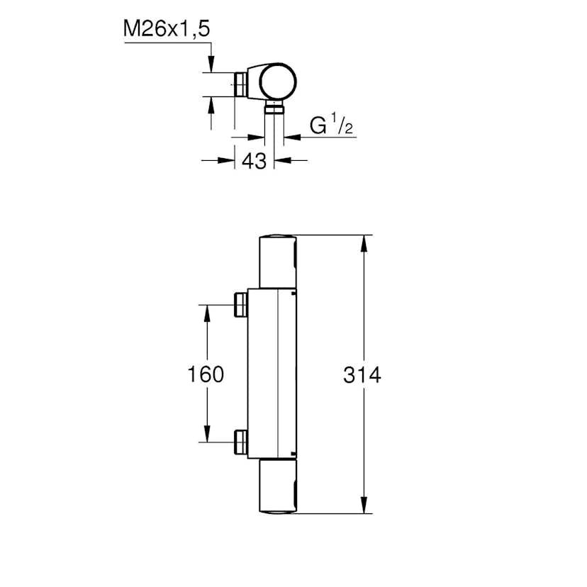Duschblandare Grohe Precision Start 34847 160 cc