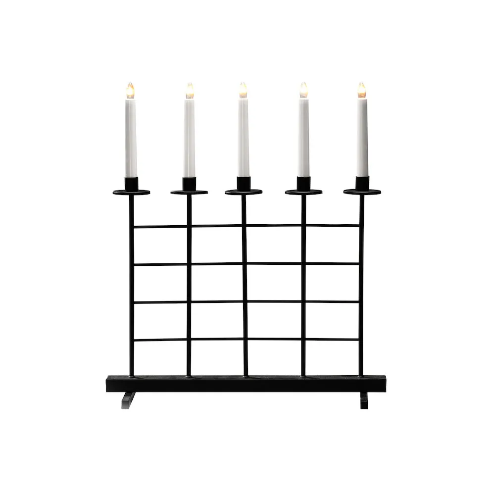 Elljusstake Gnosjö Konstsmide 5 Ljus Metall Svart