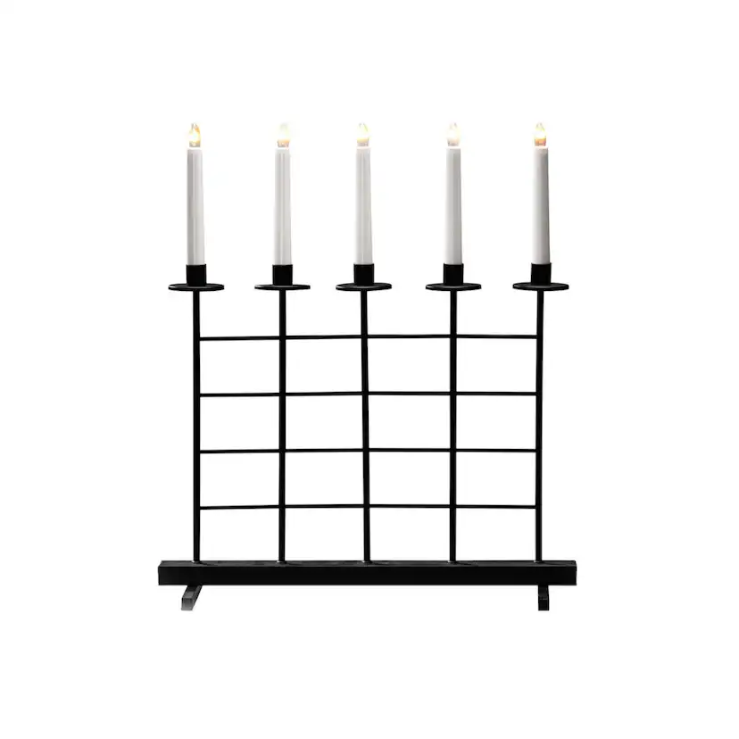 Elljusstake Gnosjö Konstsmide 5 Ljus Metall Svart