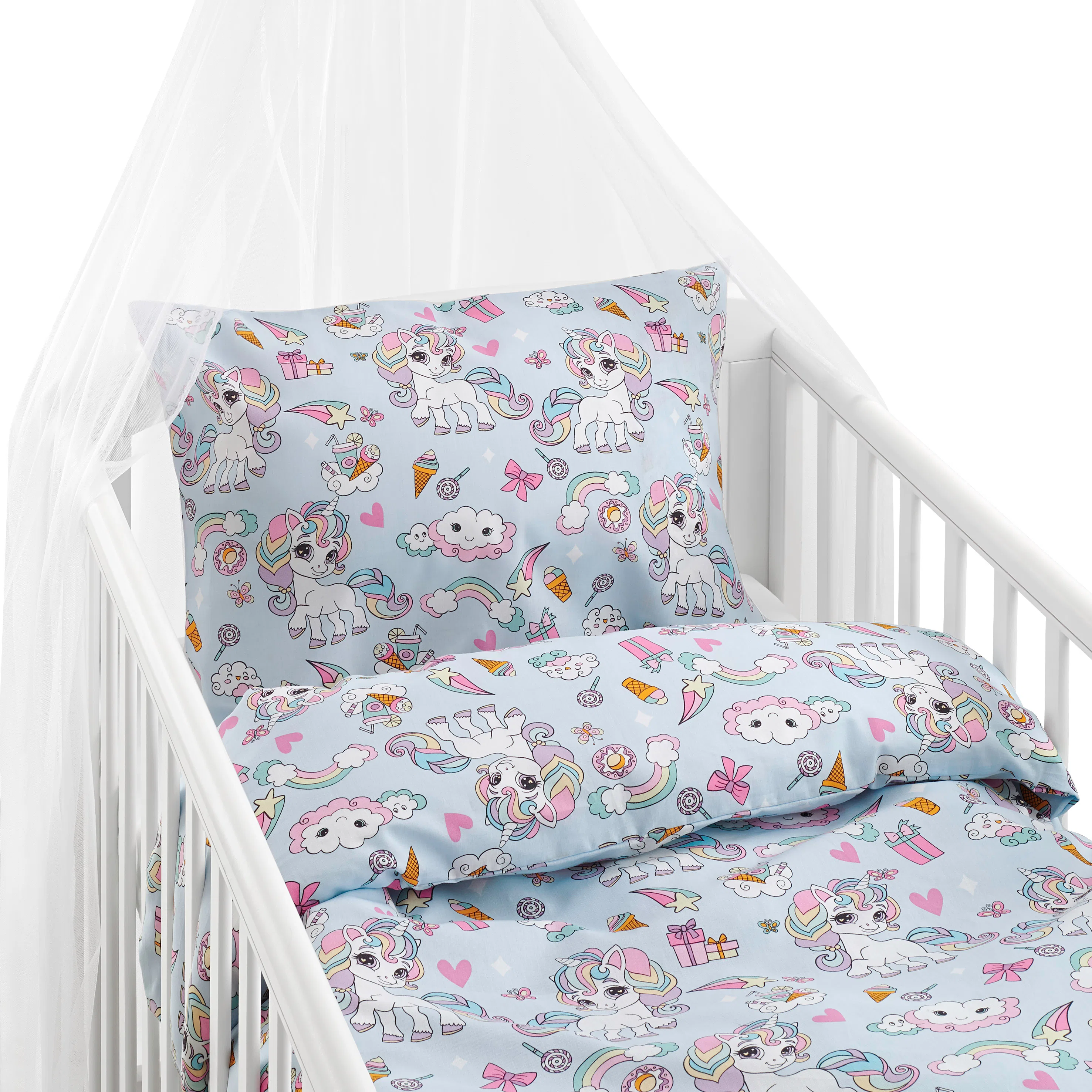 Påslakanset Borganäs of Sweden Enhörning Spjälsäng