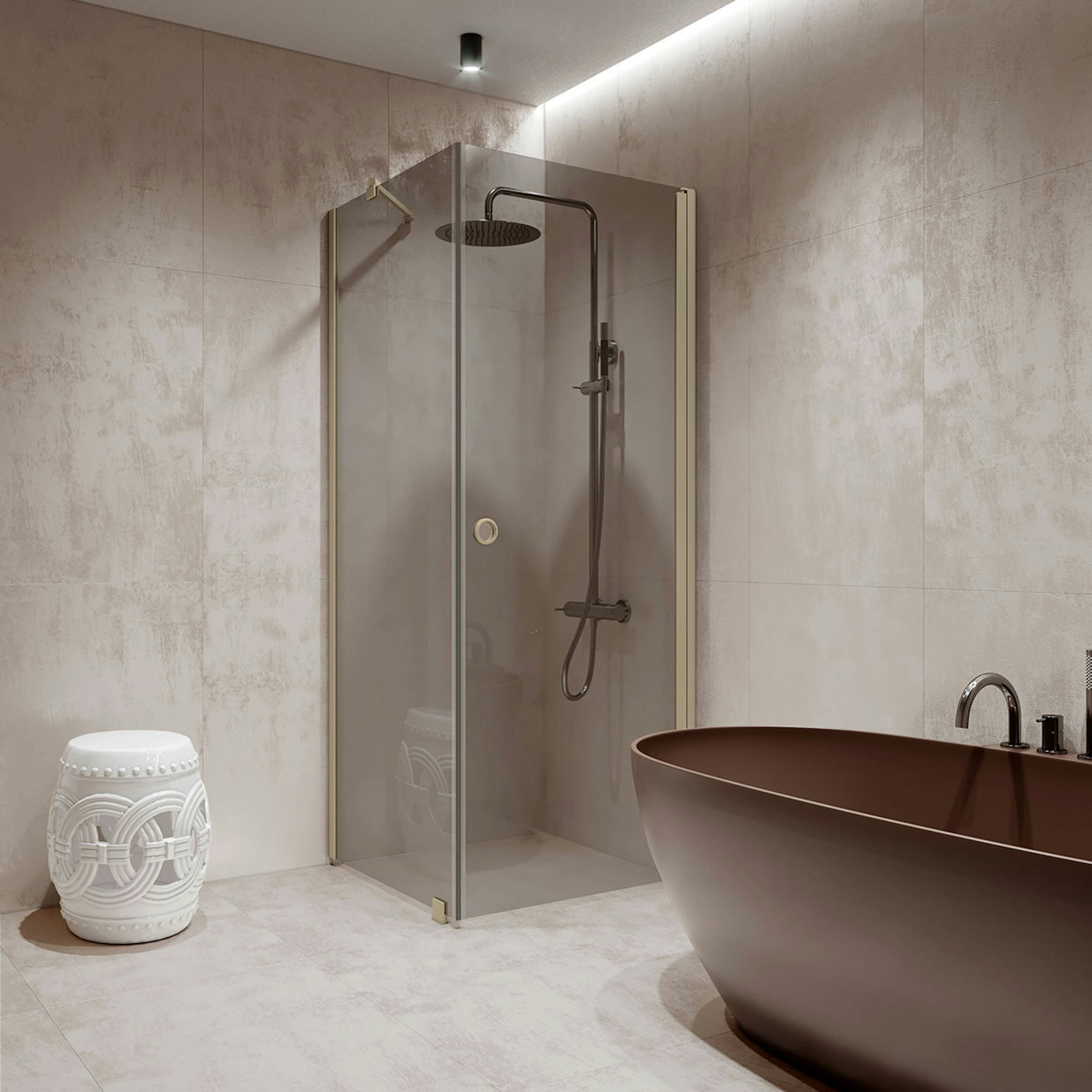 Duschhörn Hietakari Forma 368 Fast Vägg och Vändbar Dörr