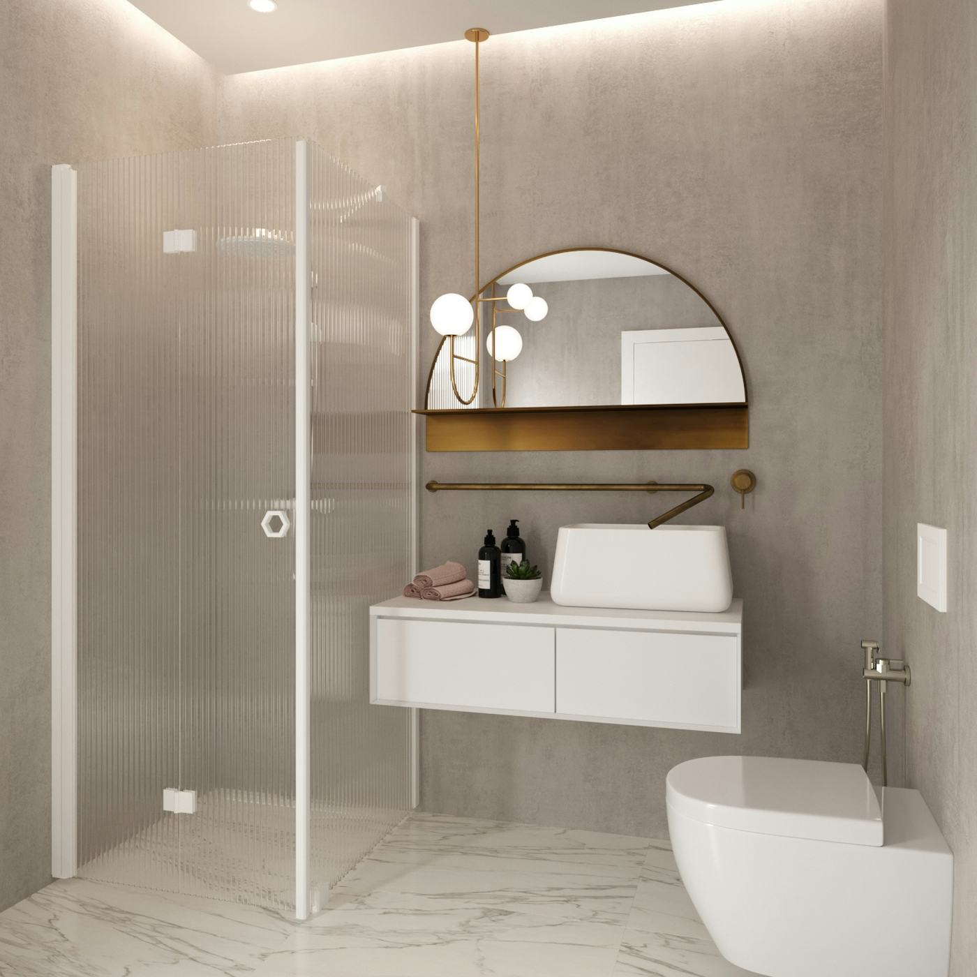 Duschhörn Hietakari Forma 369 Fast Vägg och Vikbar Dörr