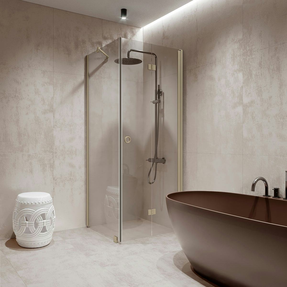 Duschhörn Hietakari Forma 369 Fast Vägg och Vikbar Dörr