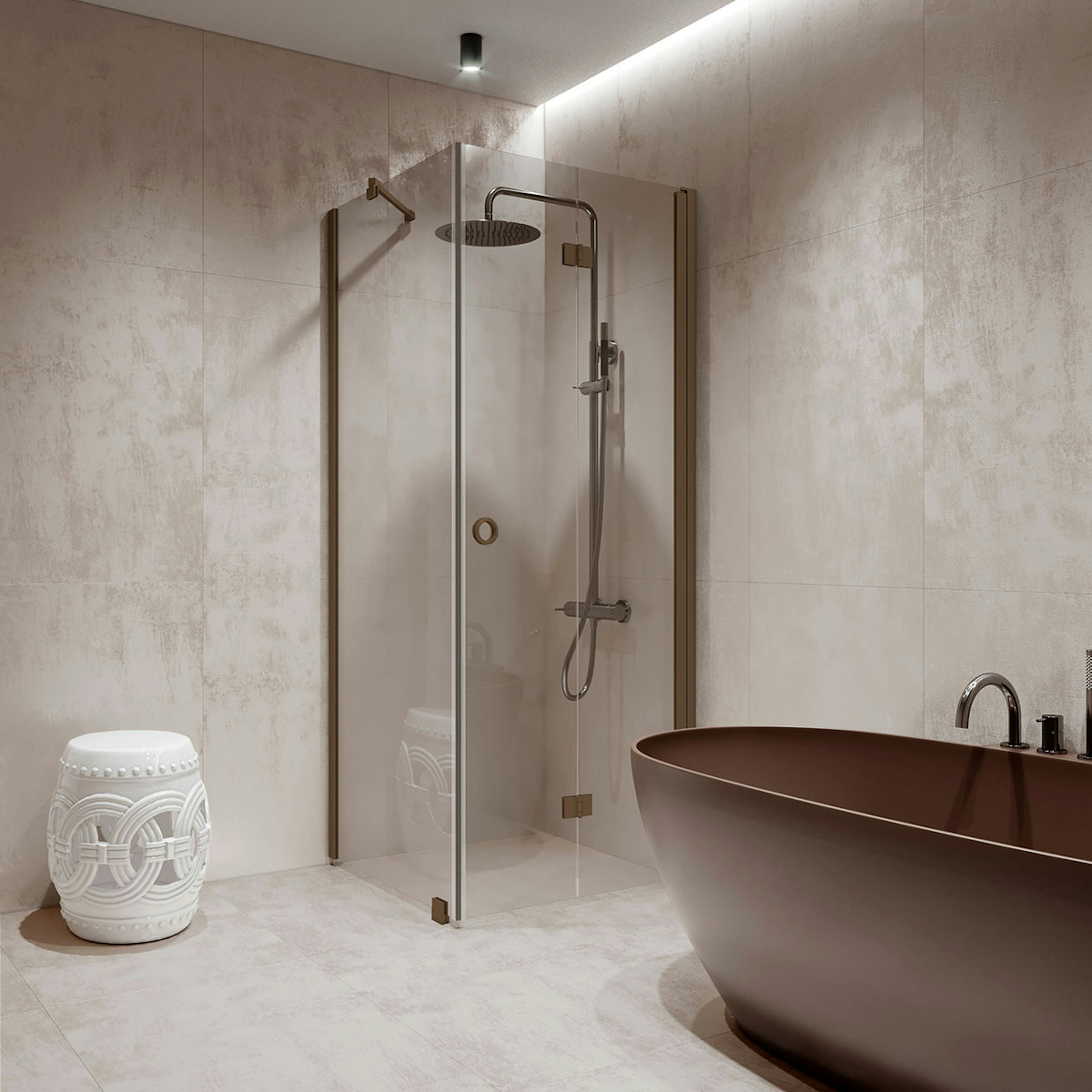 Duschhörn Hietakari Forma 369 Fast Vägg och Vikbar Dörr